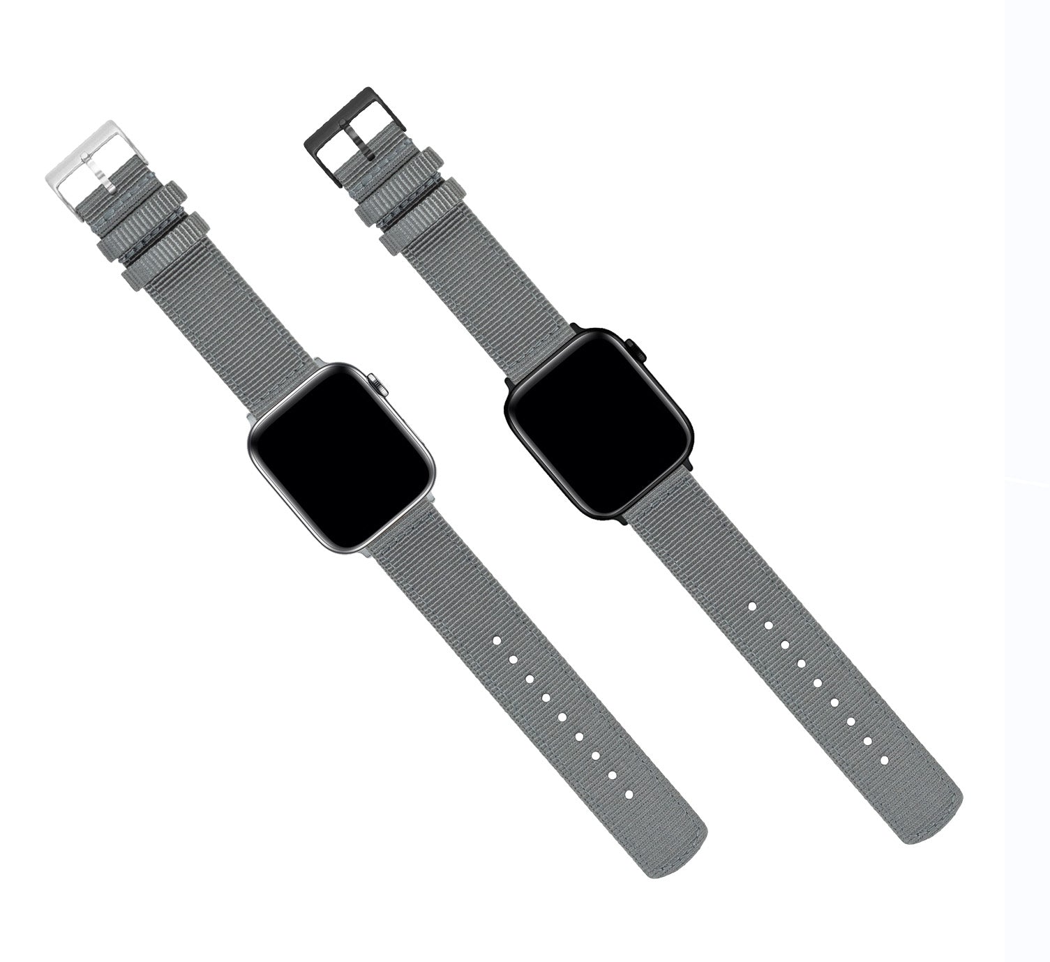 Apple Watch | Two-piece NATO® style | Smoke Grey - Barton Watch Bands