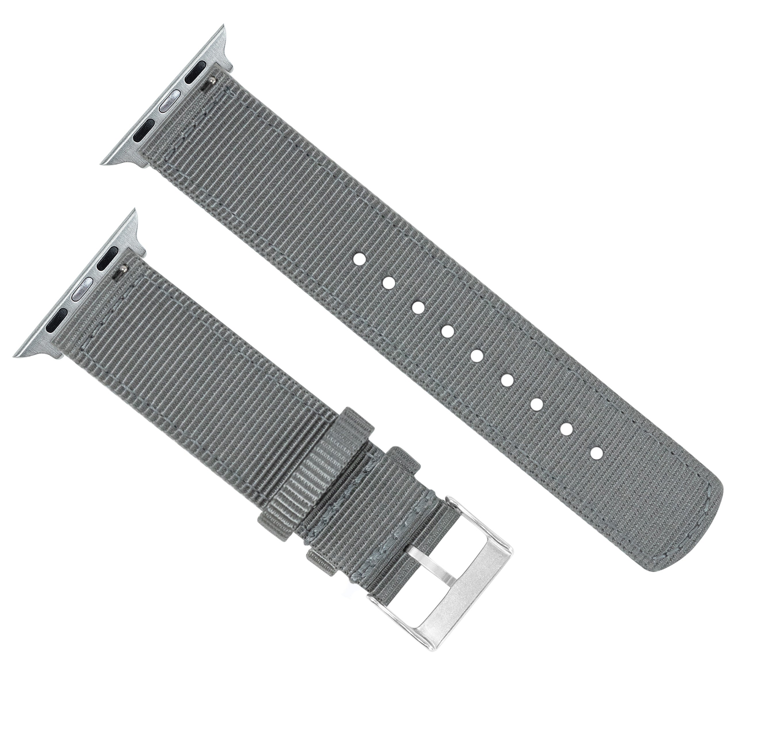 Apple Watch | Two-piece NATO® style | Smoke Grey - Barton Watch Bands
