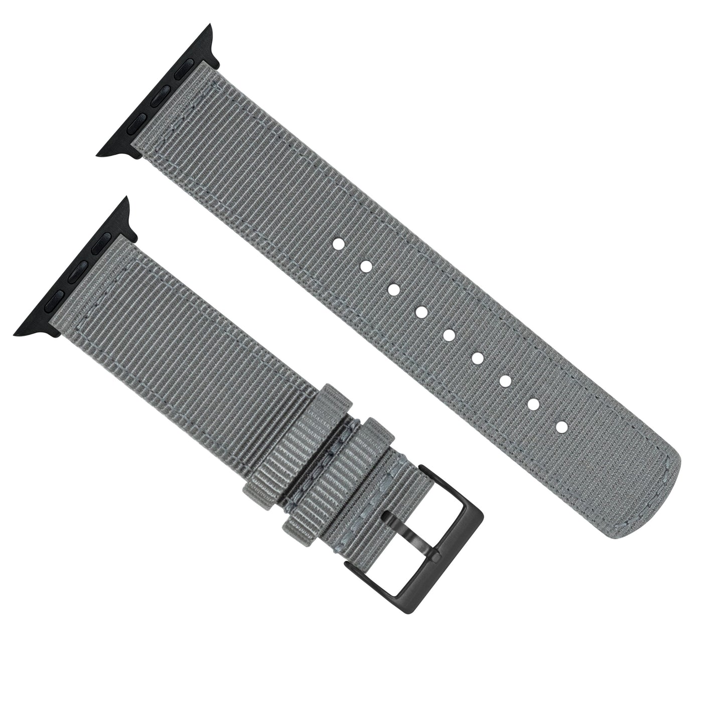 Apple Watch | Two-piece NATO Style | Smoke Grey - Barton Watch Bands