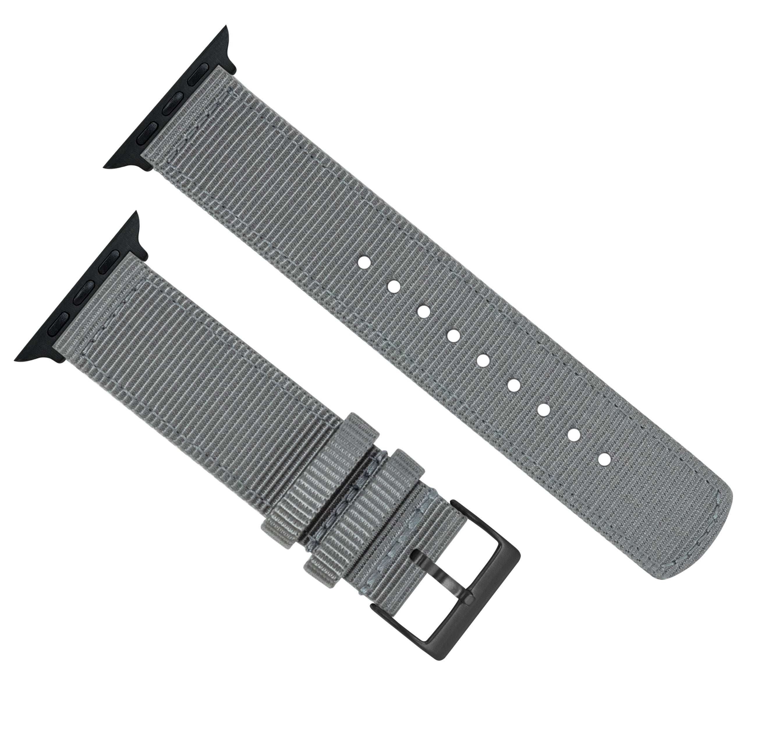 Apple Watch | Two-piece NATO® style | Smoke Grey - Barton Watch Bands