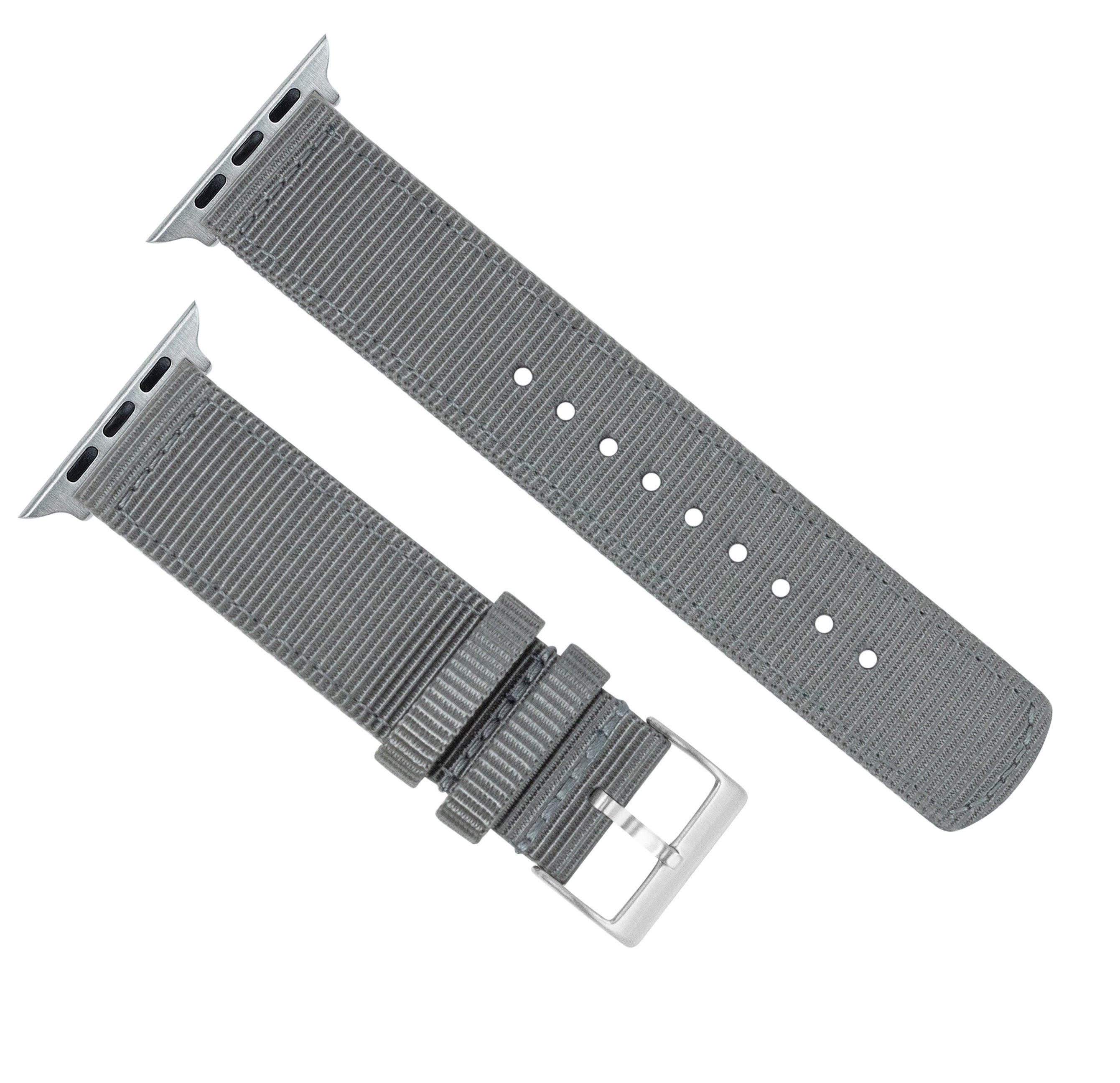 Apple Watch | Two-piece NATO® style | Smoke Grey - Barton Watch Bands