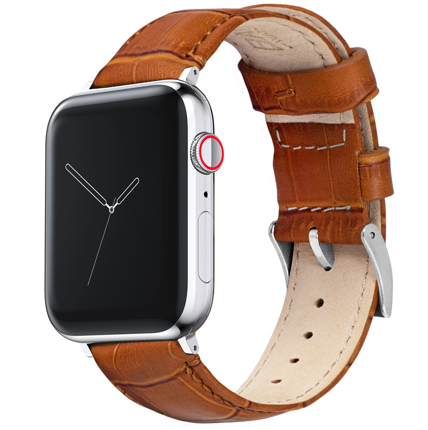 Apple Watch Toffee Brown Alligator Grain Leather Watch Band