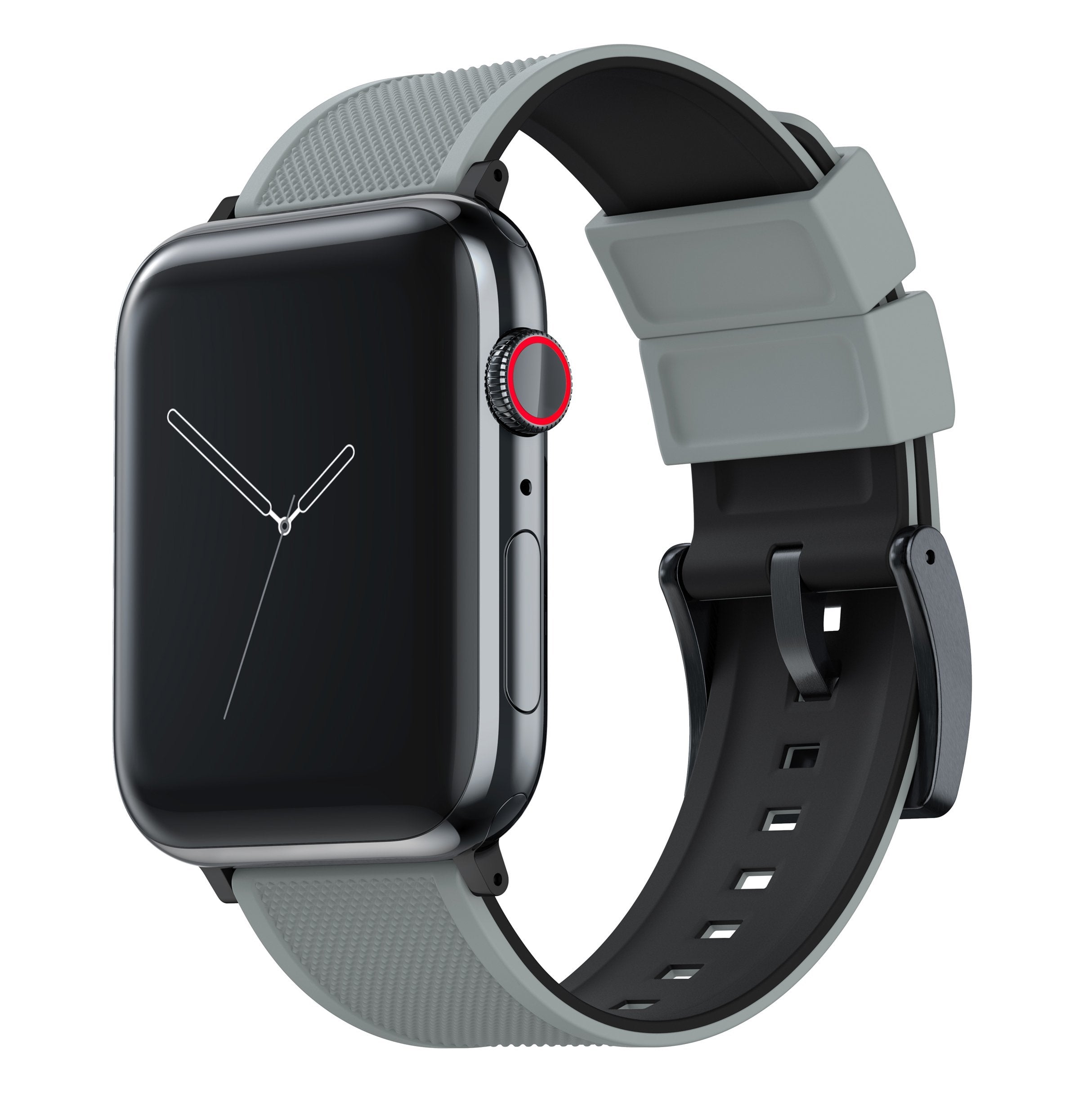 Apple Watch | Elite Silicone | Cool Grey Top / Black Bottom - Barton Watch Bands