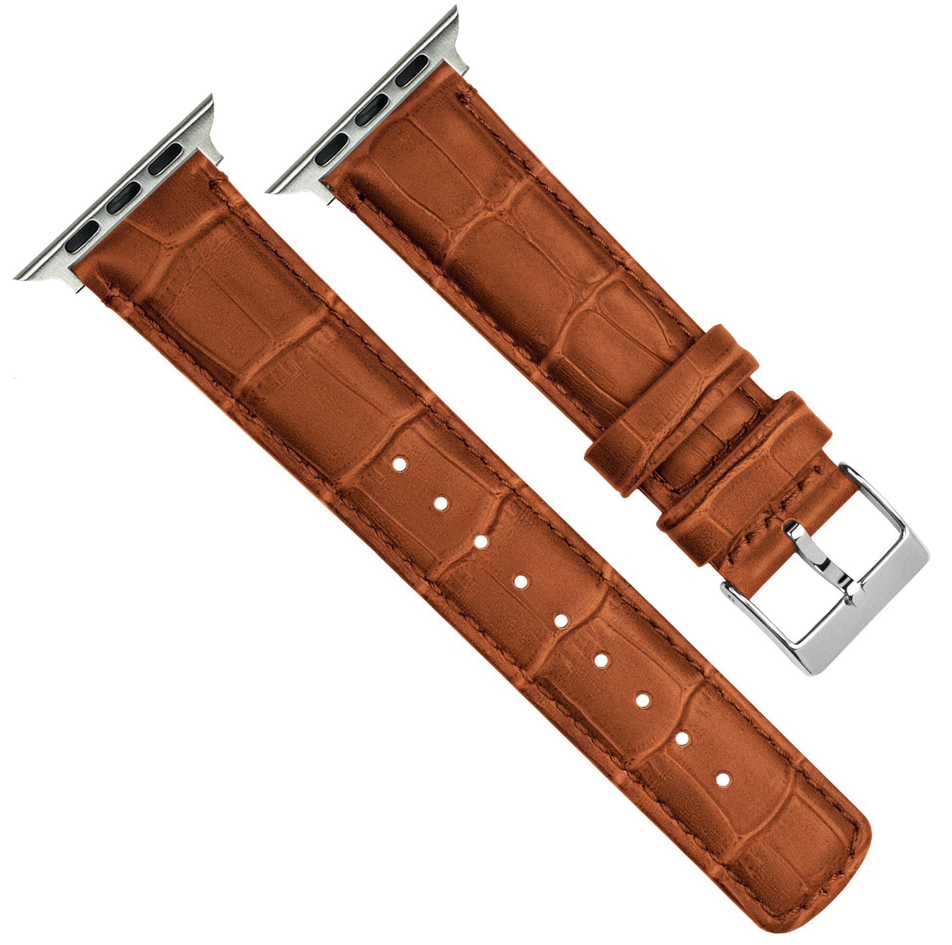 Apple Watch | Toffee Brown Alligator Grain Leather - Barton Watch Bands