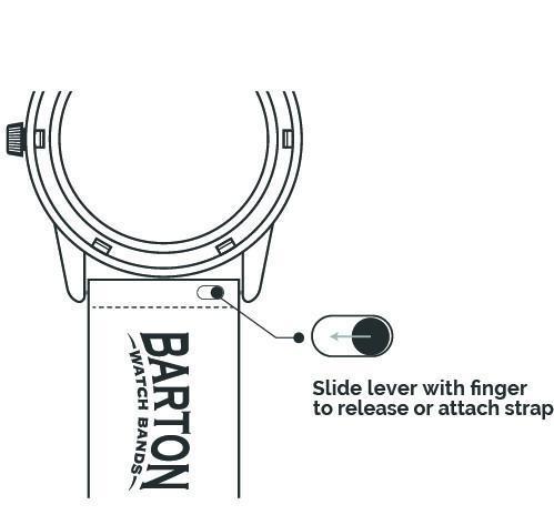 Black Leather | Black Stitching - Barton Watch Bands