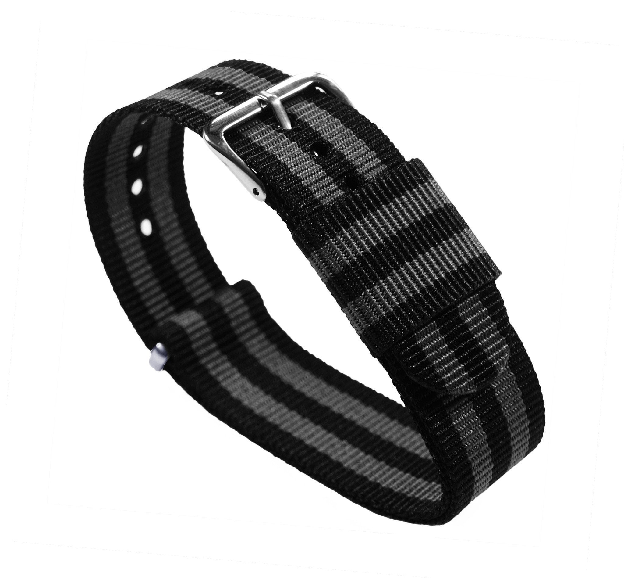 Bracelet de montre NATO 20mm noir nylon Bracelet de montre NATO 20mm noir nylon