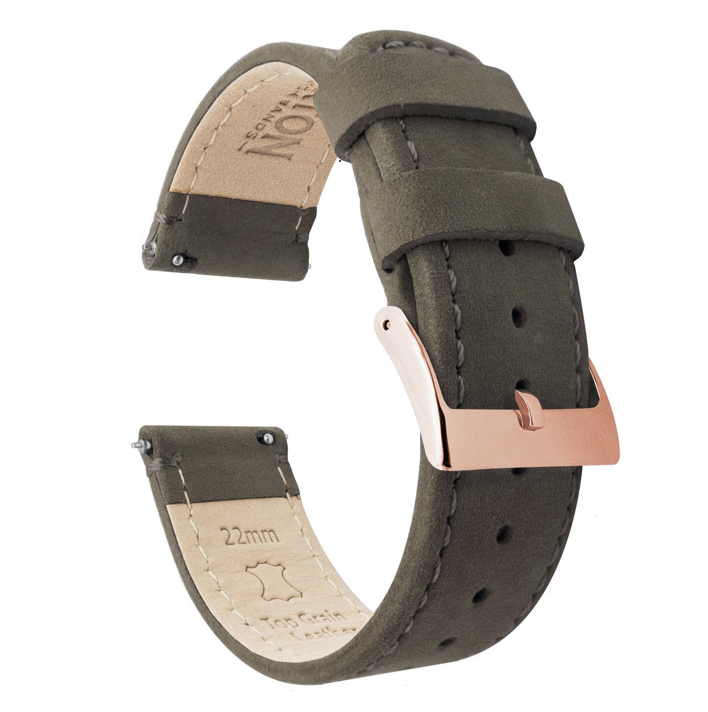 Fossil Gen 5 | Espresso Brown Leather & Stitching - Barton Watch Bands