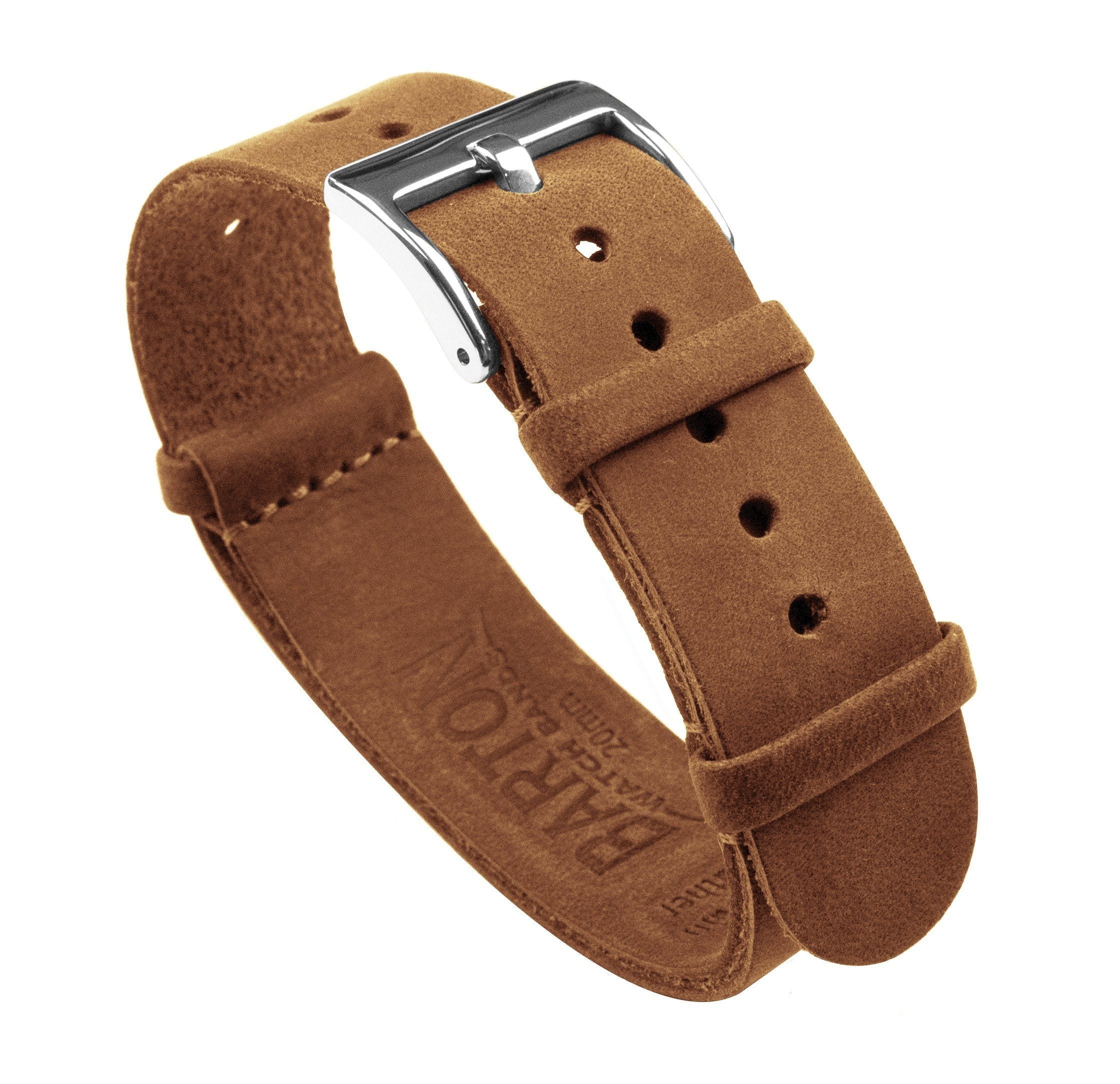 Light Brown Leather NATO Watch Band | Leather | BARTON – Bands