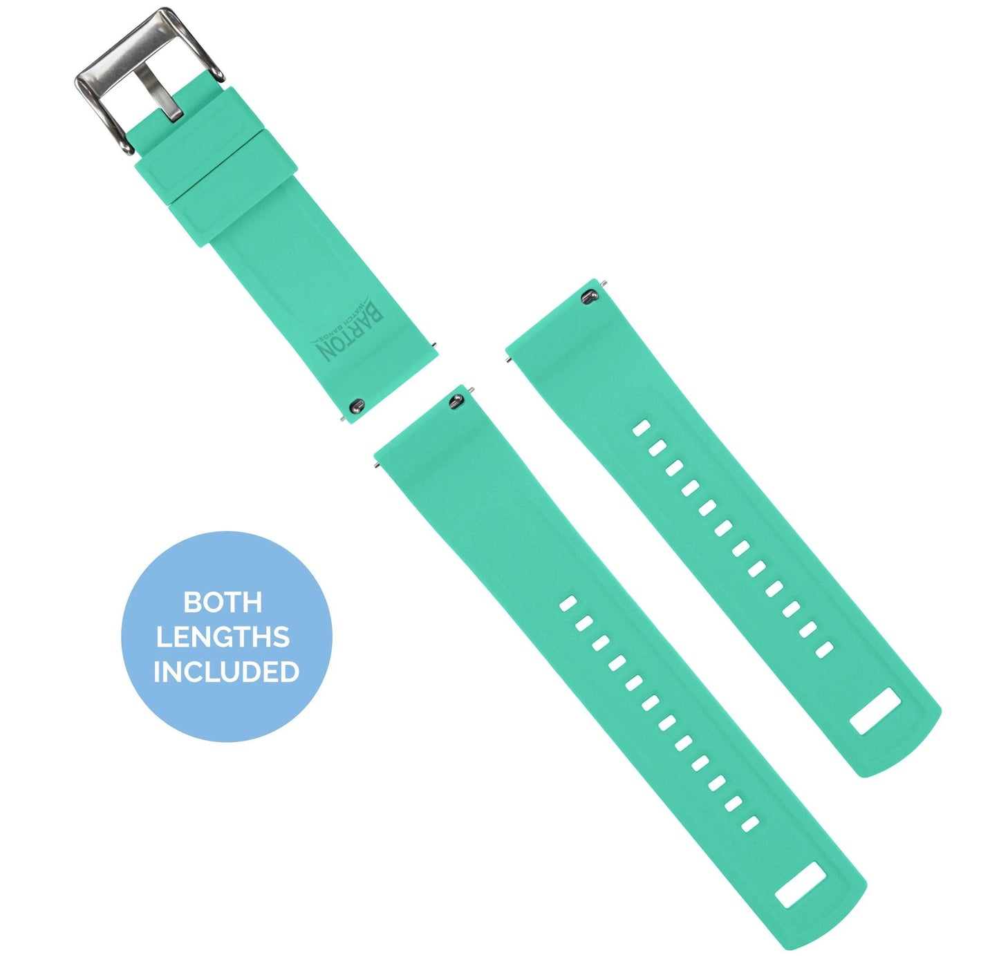 Moto 360 Gen2 | Elite Silicone | Smoke Grey Top / Mint Green Bottom - Barton Watch Bands
