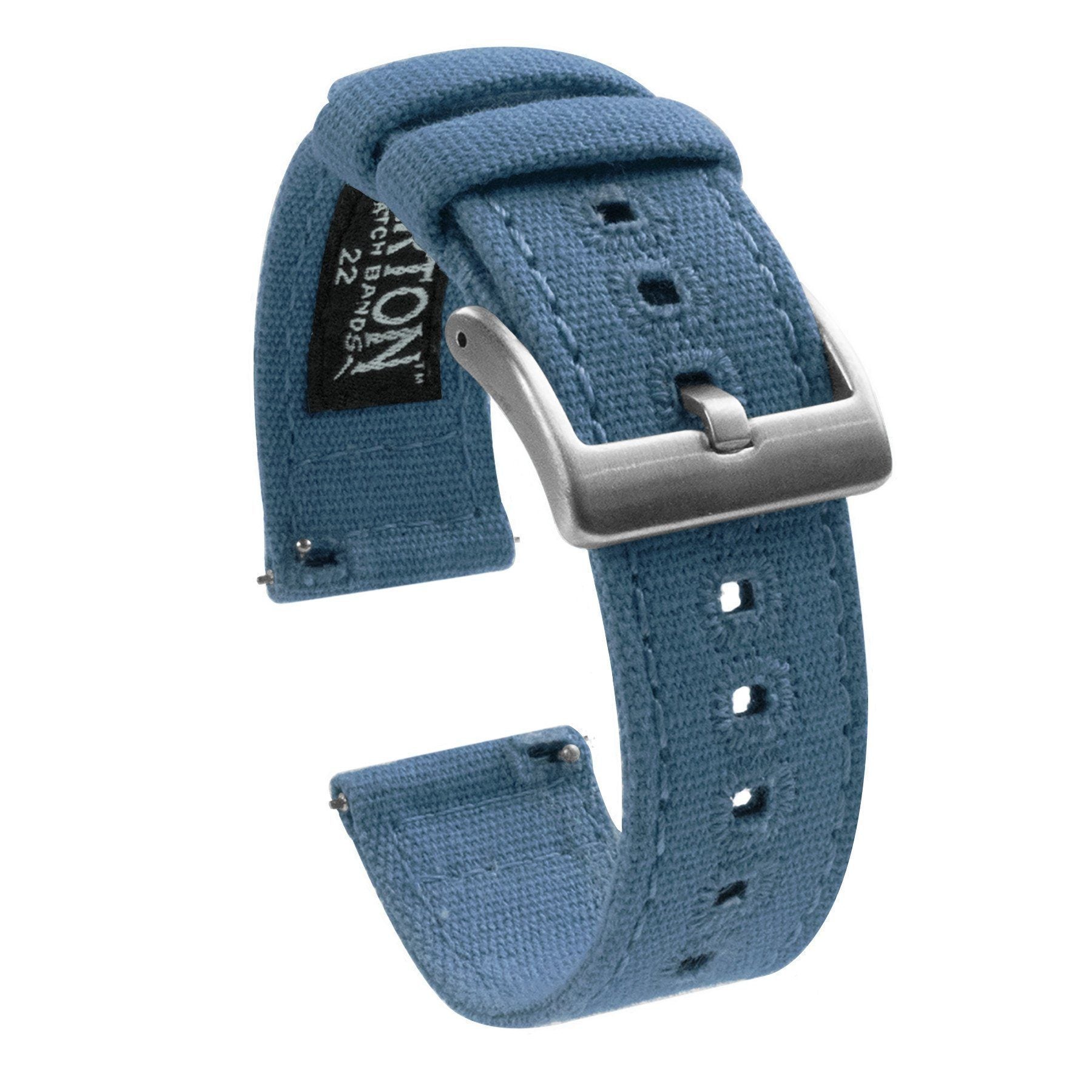 Nantucket Blue Canvas Watch Band | Light Blue Watch Strap | – Barton Bands