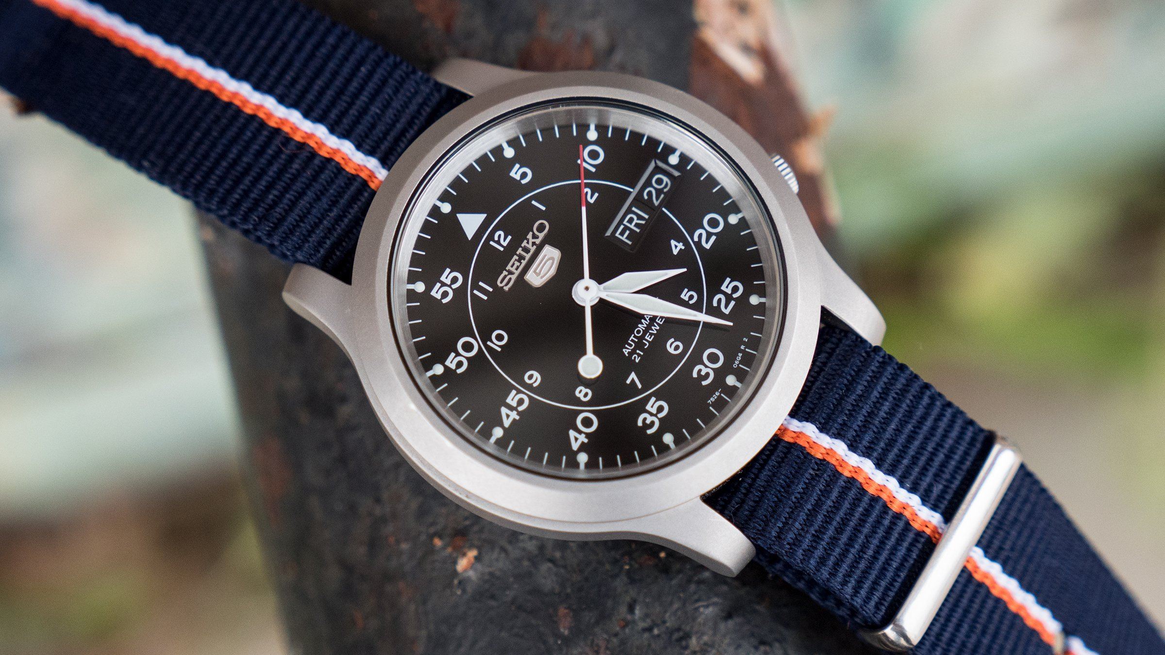 Navy, Pumpkin & Ivory | Nylon NATO® style - Barton Watch Bands