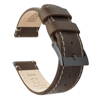 Saddle Leather | Linen Stitching - Barton Watch Bands