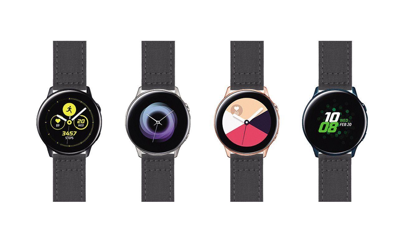 Samsung Galaxy Watch Active | Smoke Grey Canvas - Barton Watch Bands