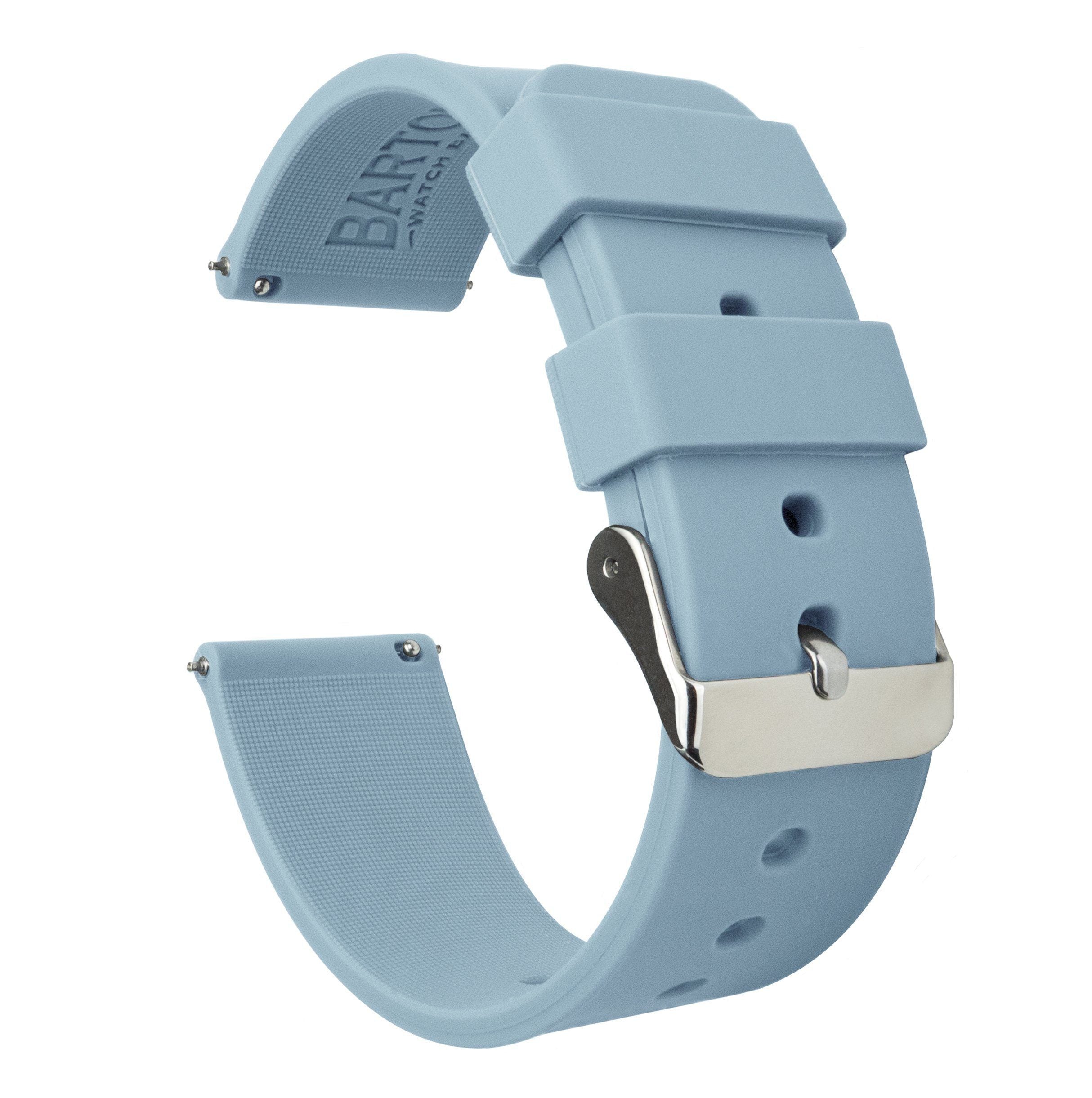 låg Grønne bønner Alvorlig Light Blue Watch Band | Quick Release Rubber Watch Band – Barton Watch Bands