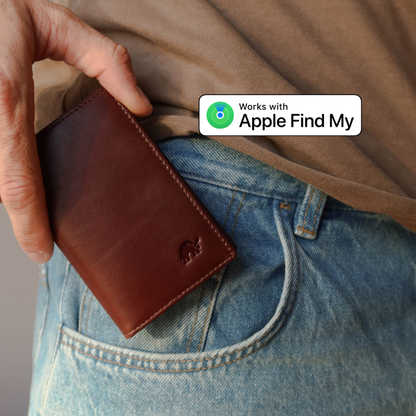 Leather Nav Messenger Wallet - TERRA