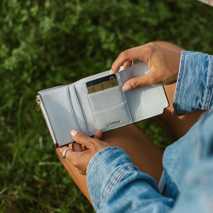 The Haven Trackable Wallet  - Cocoa/Bluebelle