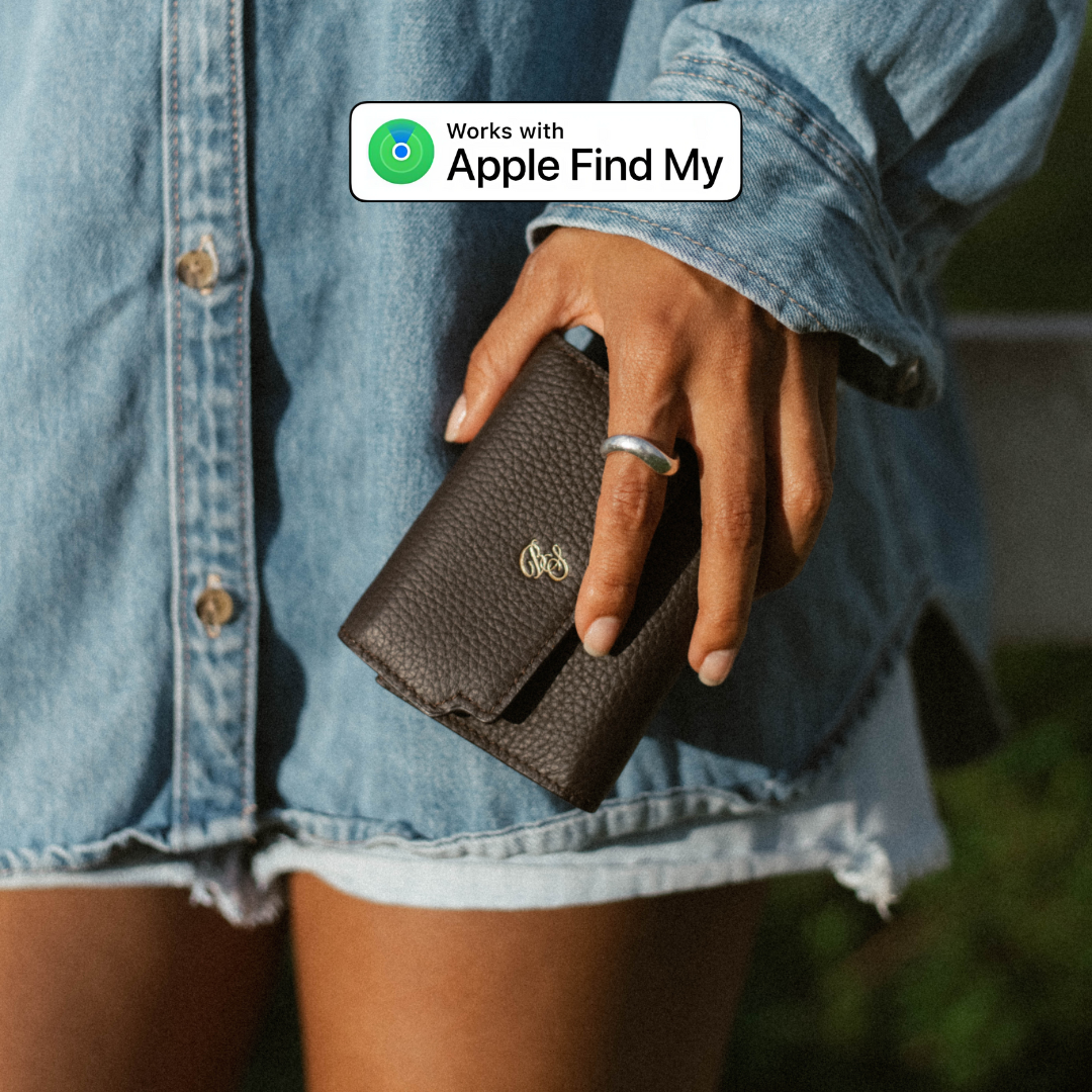The Haven Trackable Wallet  - Cocoa/Bluebelle