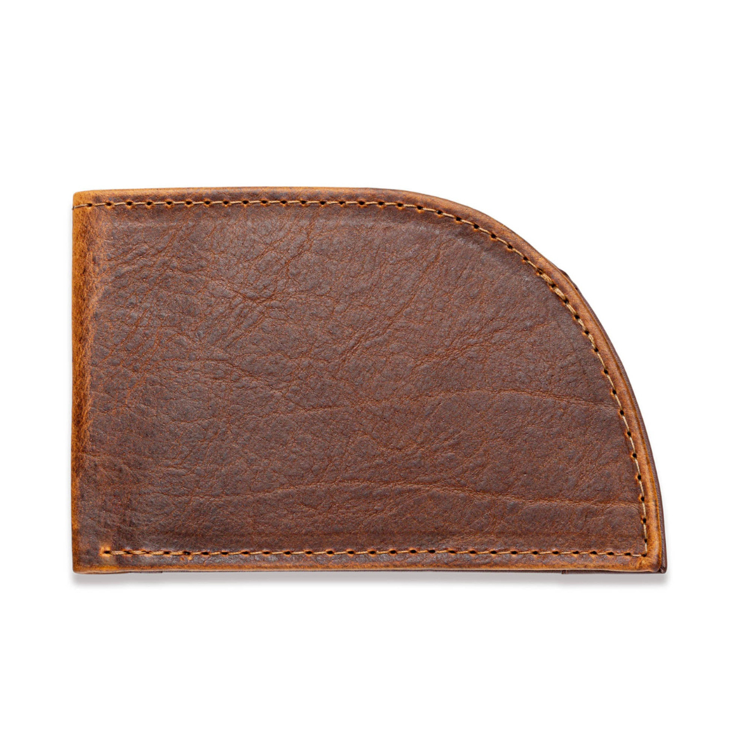 American Bison Leather Front Pocket Wallet