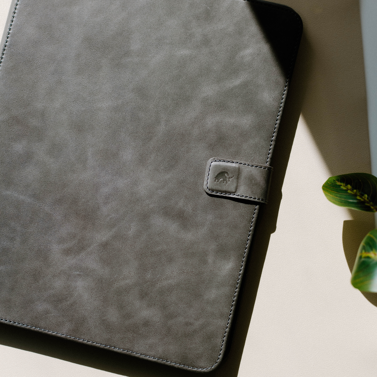 Leather iPad Case - Slate