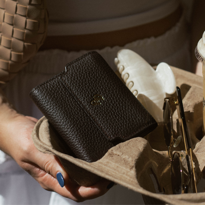 The Haven Trackable Wallet  - Cocoa/Bluebelle