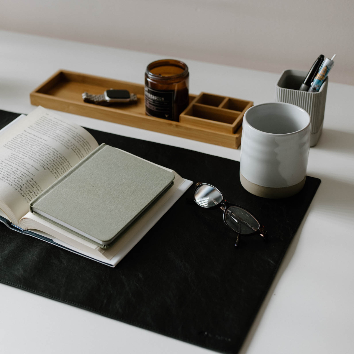 Leather Desk Mat - BLACK EDITION