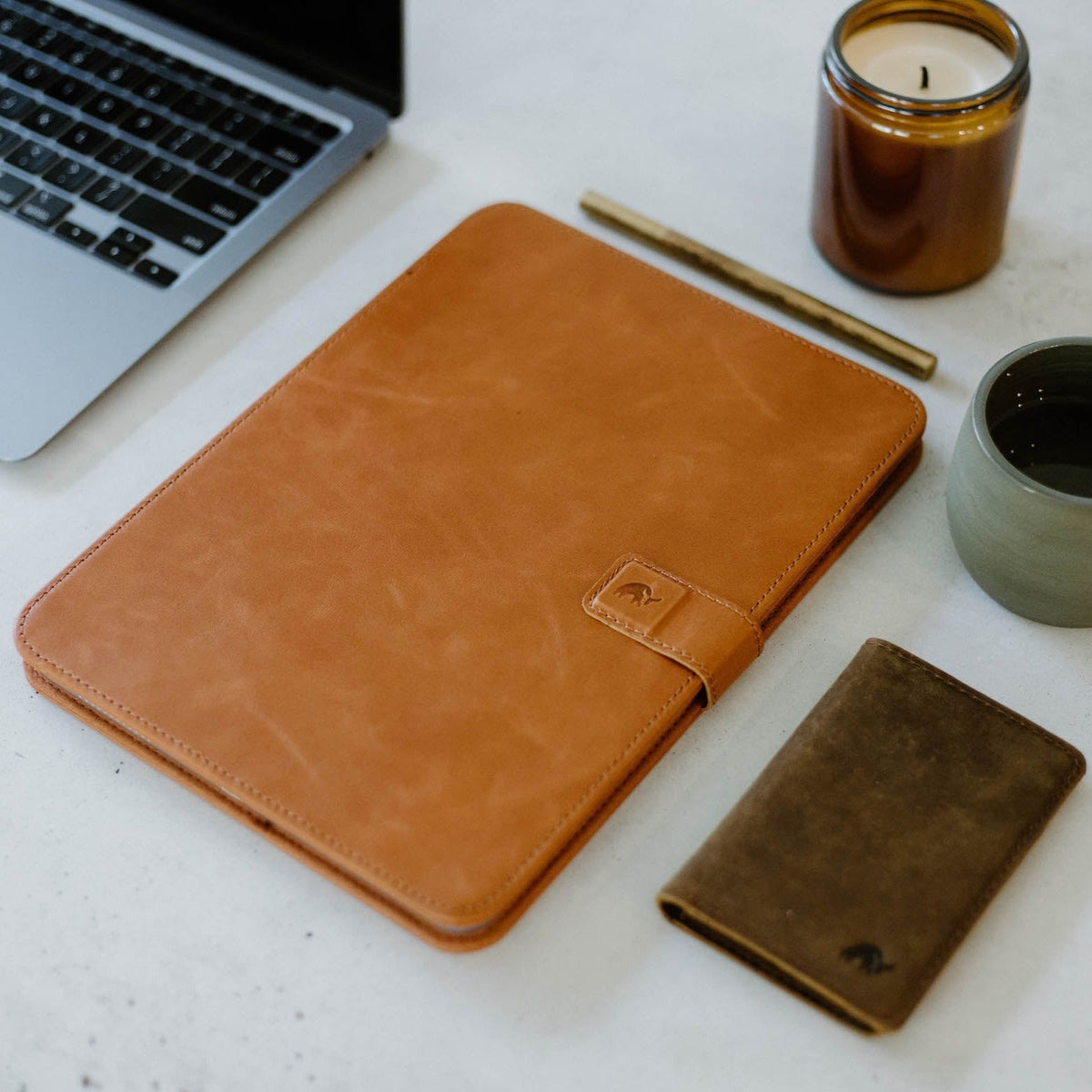 Leather iPad Case - Sienna