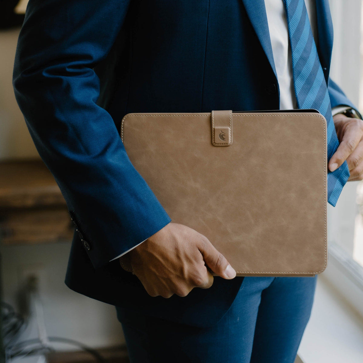 Leather iPad Case - Dune