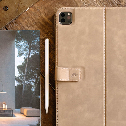 Leather iPad Case - Dune