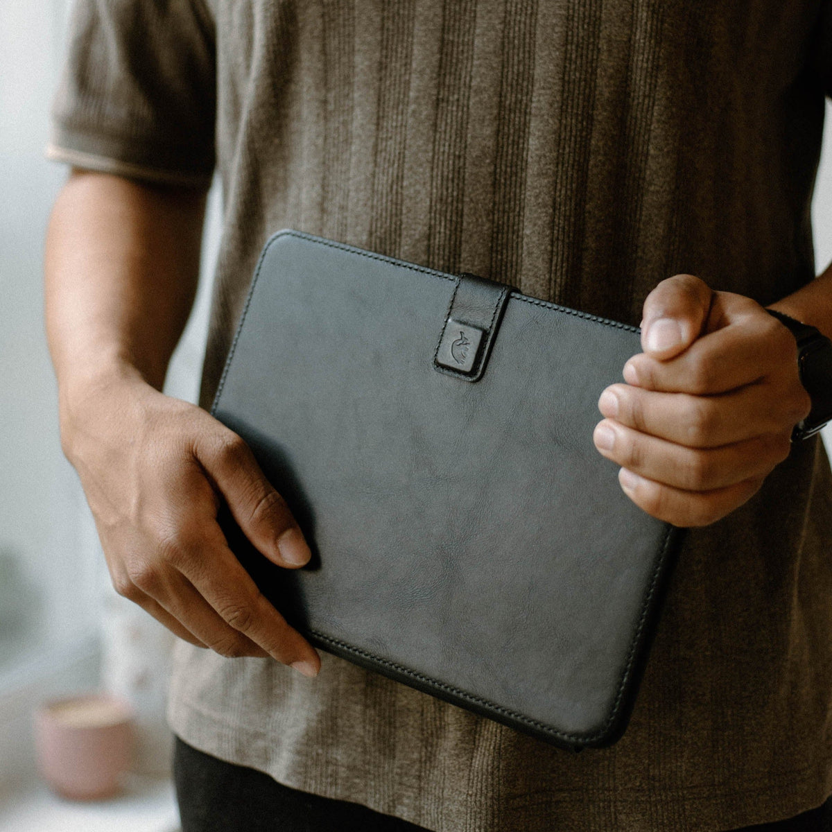 Leather iPad Case - Black