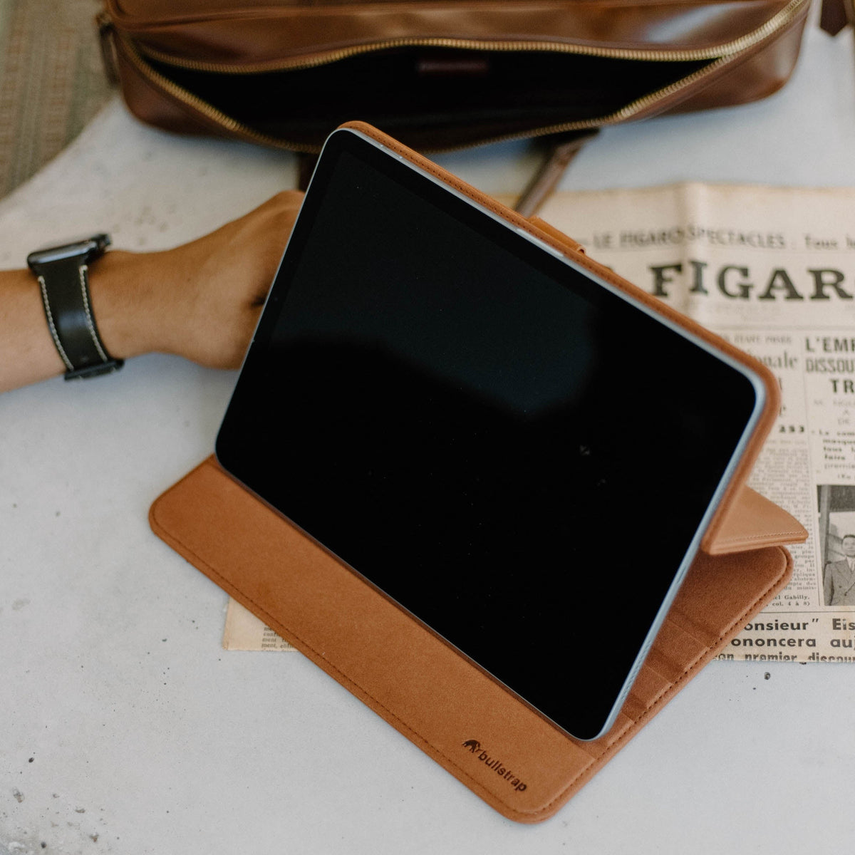 Leather iPad Case - Sienna
