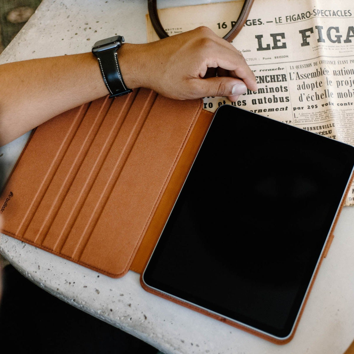 Leather iPad Case - Sienna