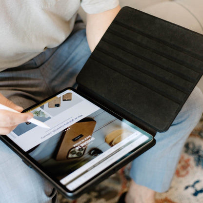 Leather iPad Case - Black