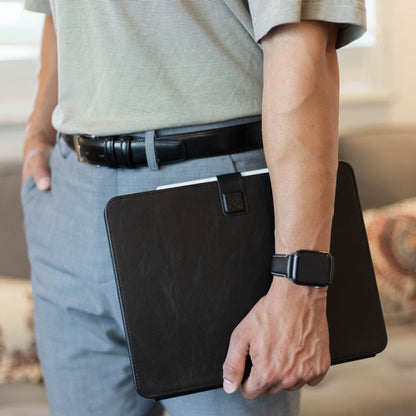 Leather iPad Case - Black