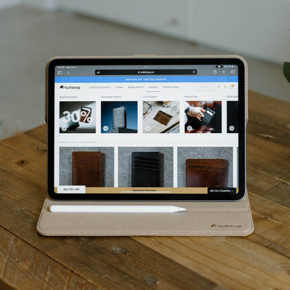 Leather iPad Case - Dune