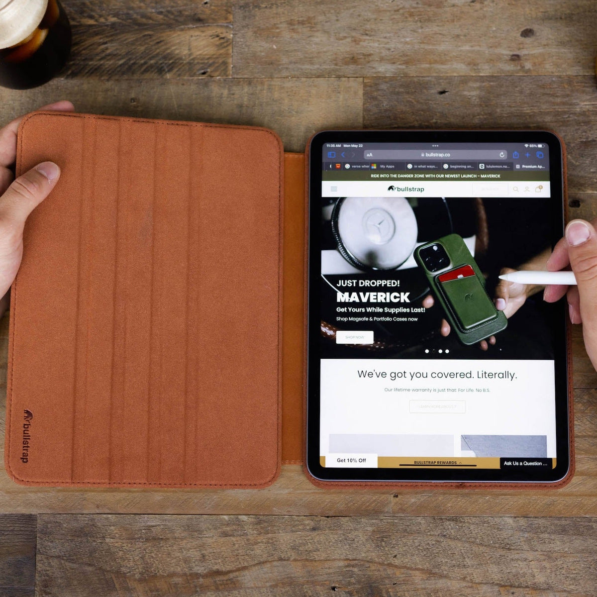 Leather iPad Case - Sienna
