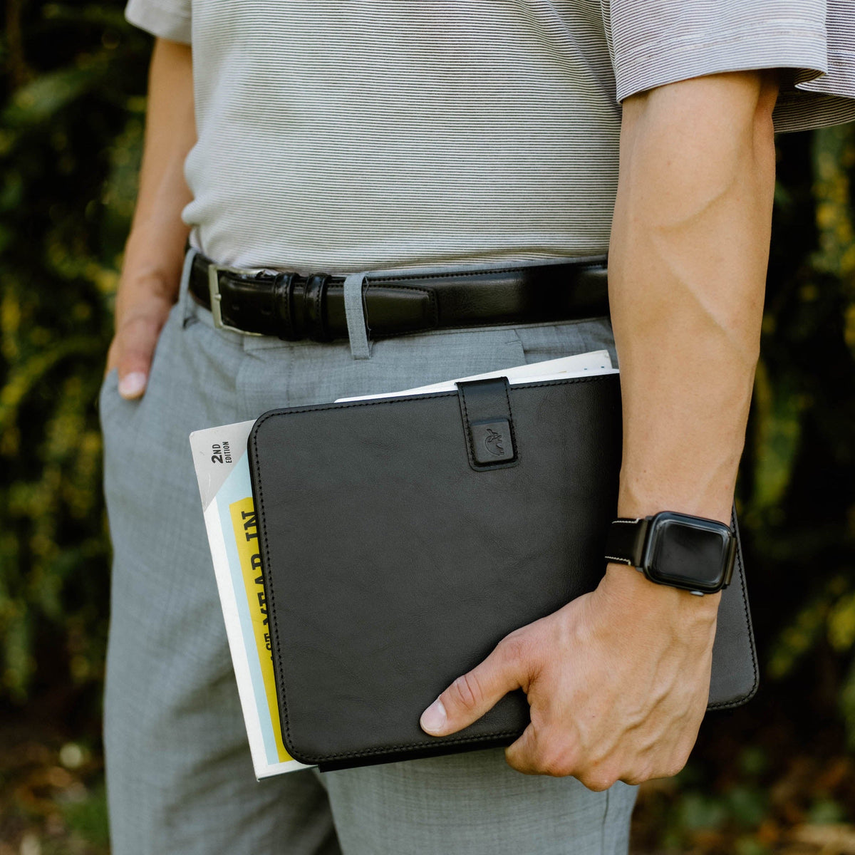Leather iPad Case - Black