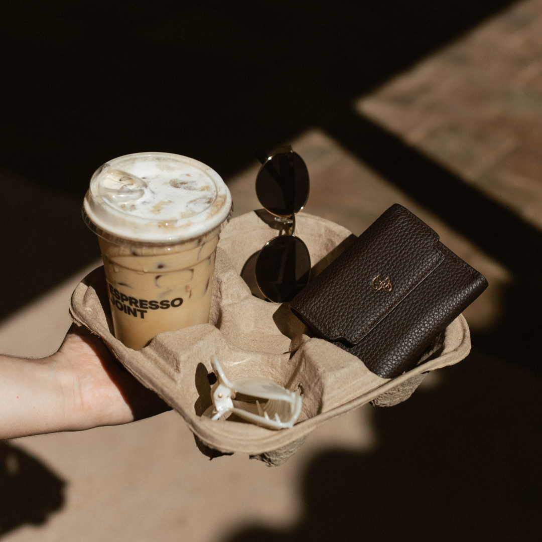 The Haven Trackable Wallet  - Cocoa/Saddle
