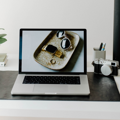 Leather Desk Mat - BLACK EDITION