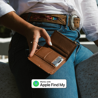 The Haven Trackable Wallet  - Cocoa/Saddle