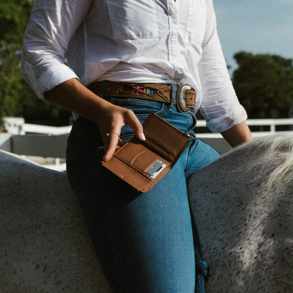 The Haven Trackable Wallet  - Cocoa/Saddle