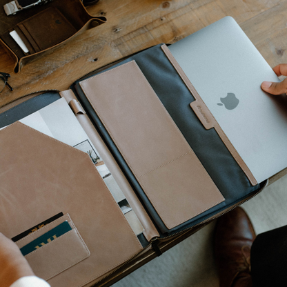Leather MacBook Sleeve - Dune