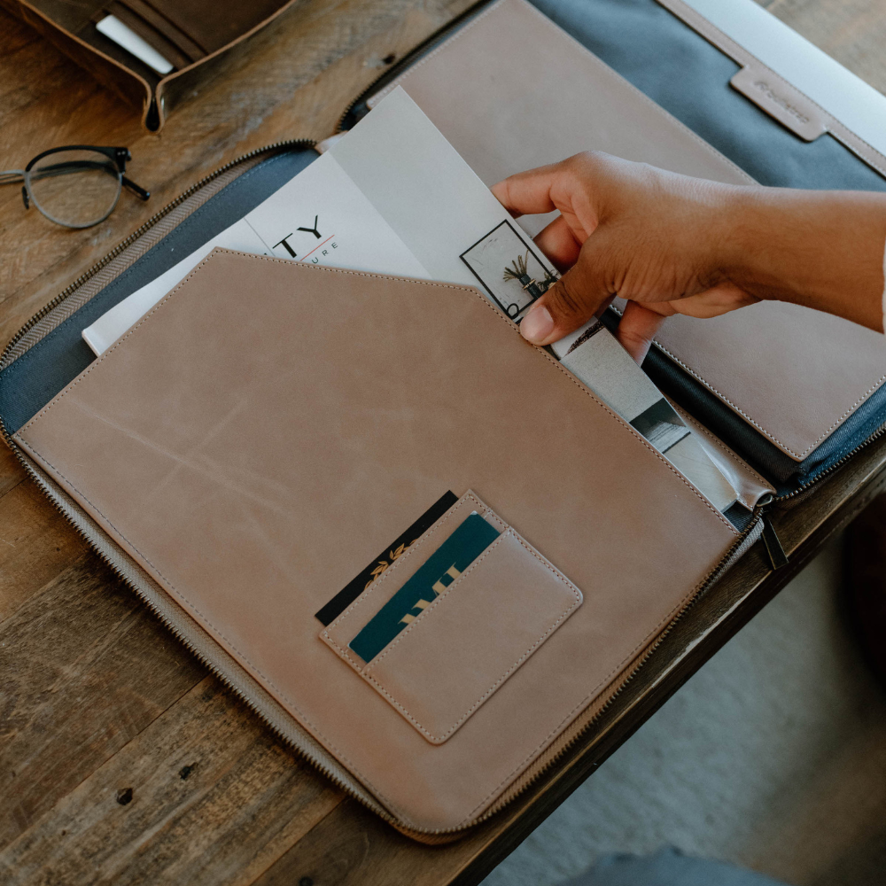Leather MacBook Sleeve - Dune