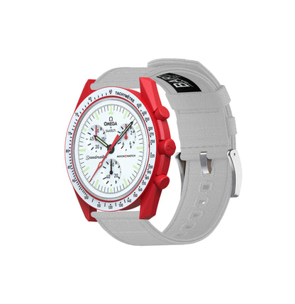 Omega Moonswatch Linen White Canvas Watch Band