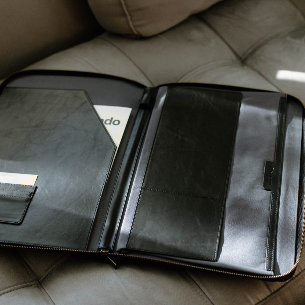 Leather MacBook Sleeve - Black