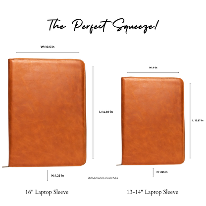 Leather MacBook Sleeve - Sienna