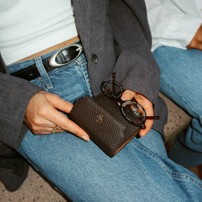 The Haven Trackable Wallet  - Cocoa/Saddle