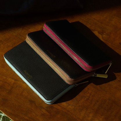 The Dolly Trackable Wallet  - Cocoa/Bluebelle