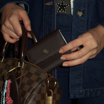 The Haven Trackable Wallet  - Cocoa/Bluebelle