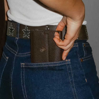 The Haven Trackable Wallet  - Cocoa/Saddle