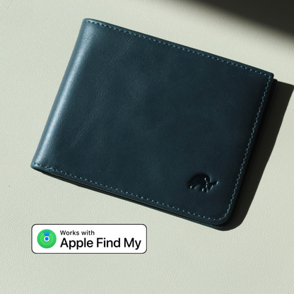 BACKORDER - Leather Nav Bifold Wallet - OCEAN